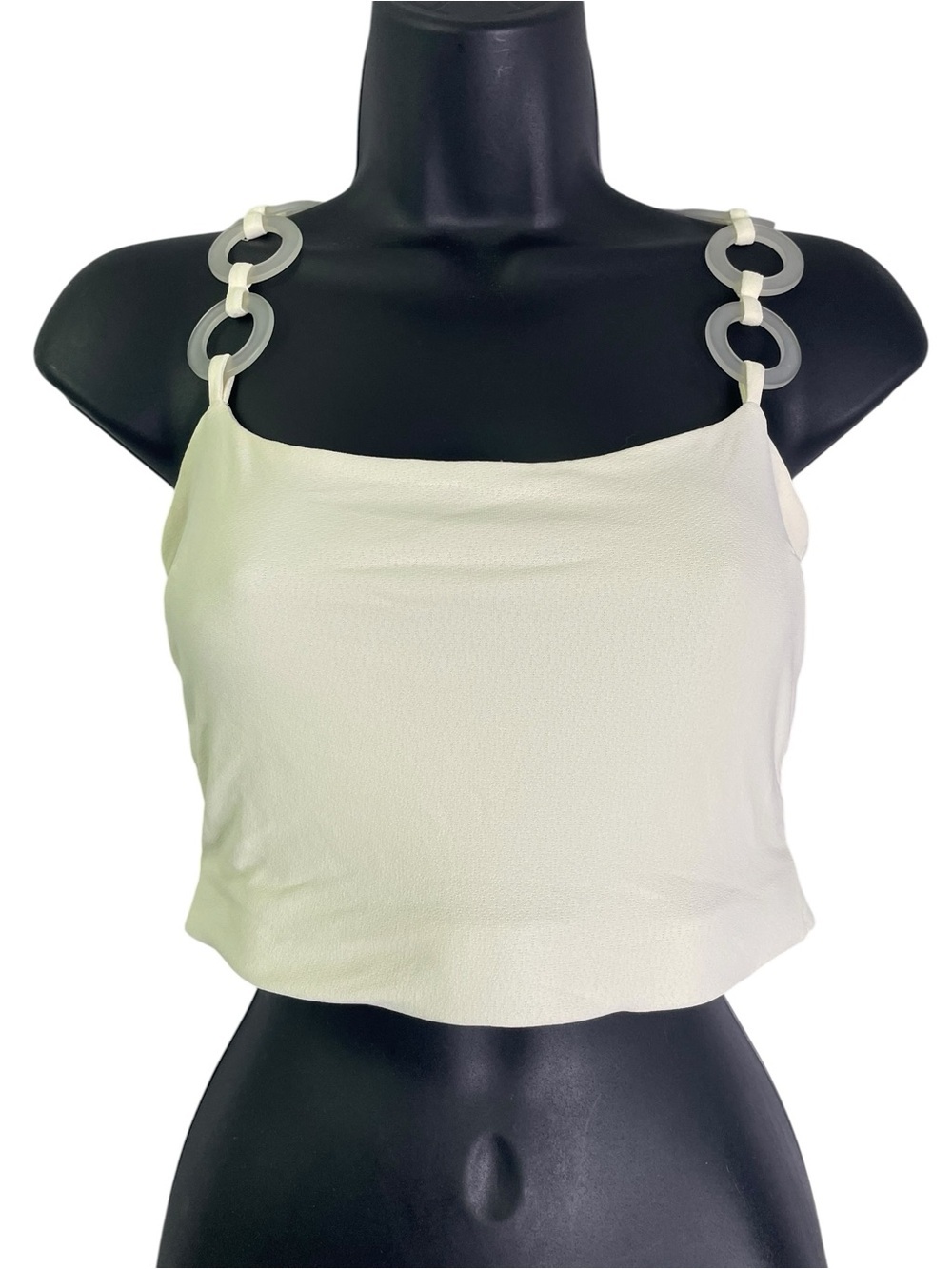 Saudade de Voce White Dove Top in Ivory Small Ring Straps